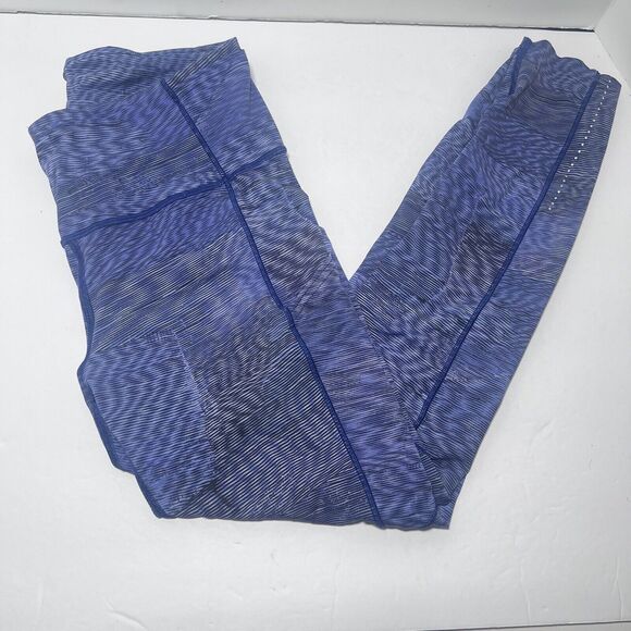Lululemon Pants - Lululemon Fast Free 7/8 Tight Leggins Pants Blue/Purple Women's Size 8